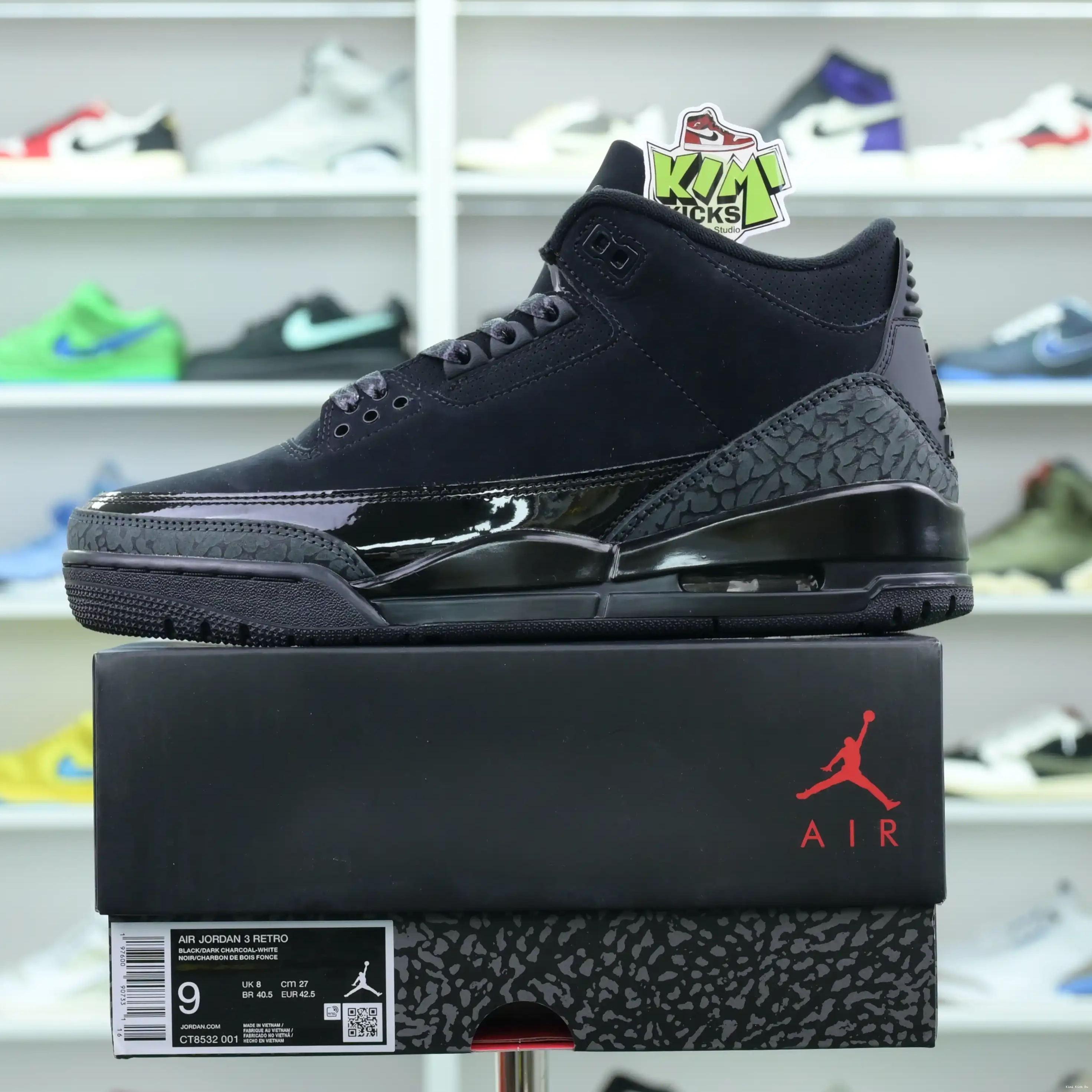 Jordan3“Black Air Jordan Cat” Kimikick 0530